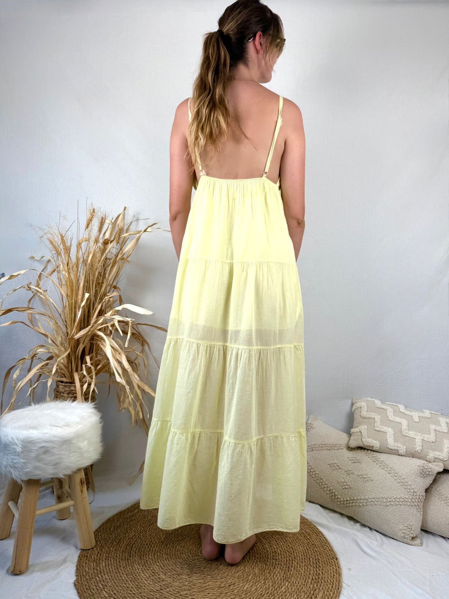Robe Sandy longue jaune