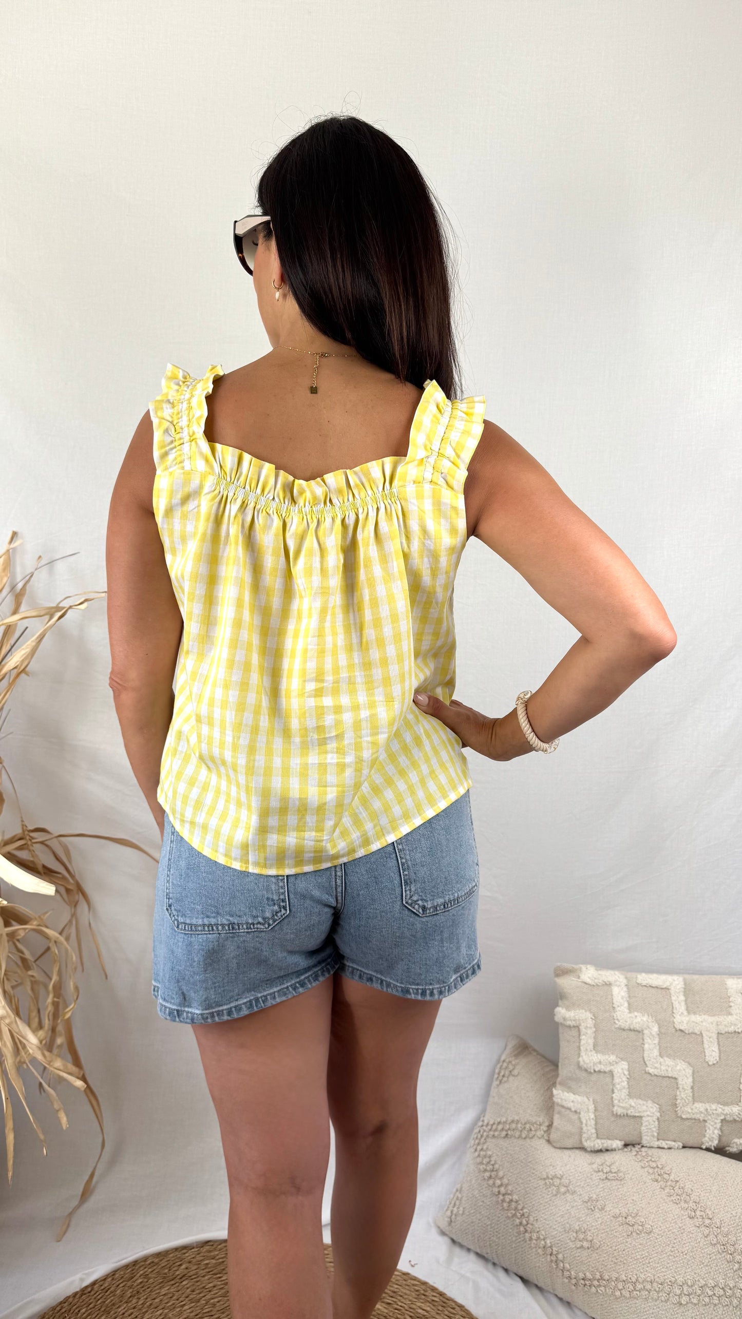 Top Vichy Jaune