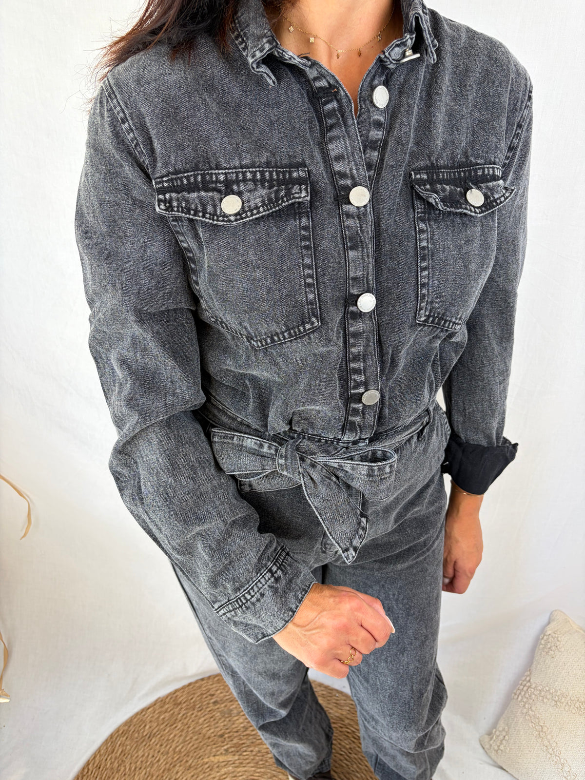 Combinaison femme en denim Orphée