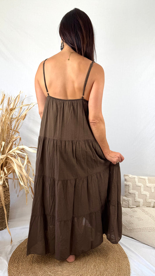 Robe Sandy longue choco