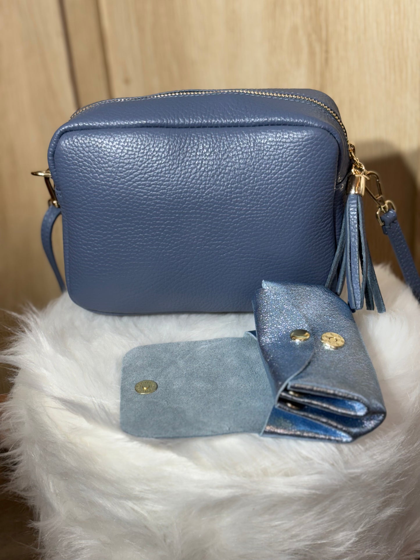 Porte monnaie et carte bleu ciel