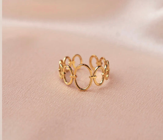 La bague Annaëlle - Bague ajustable en acier inoxydable