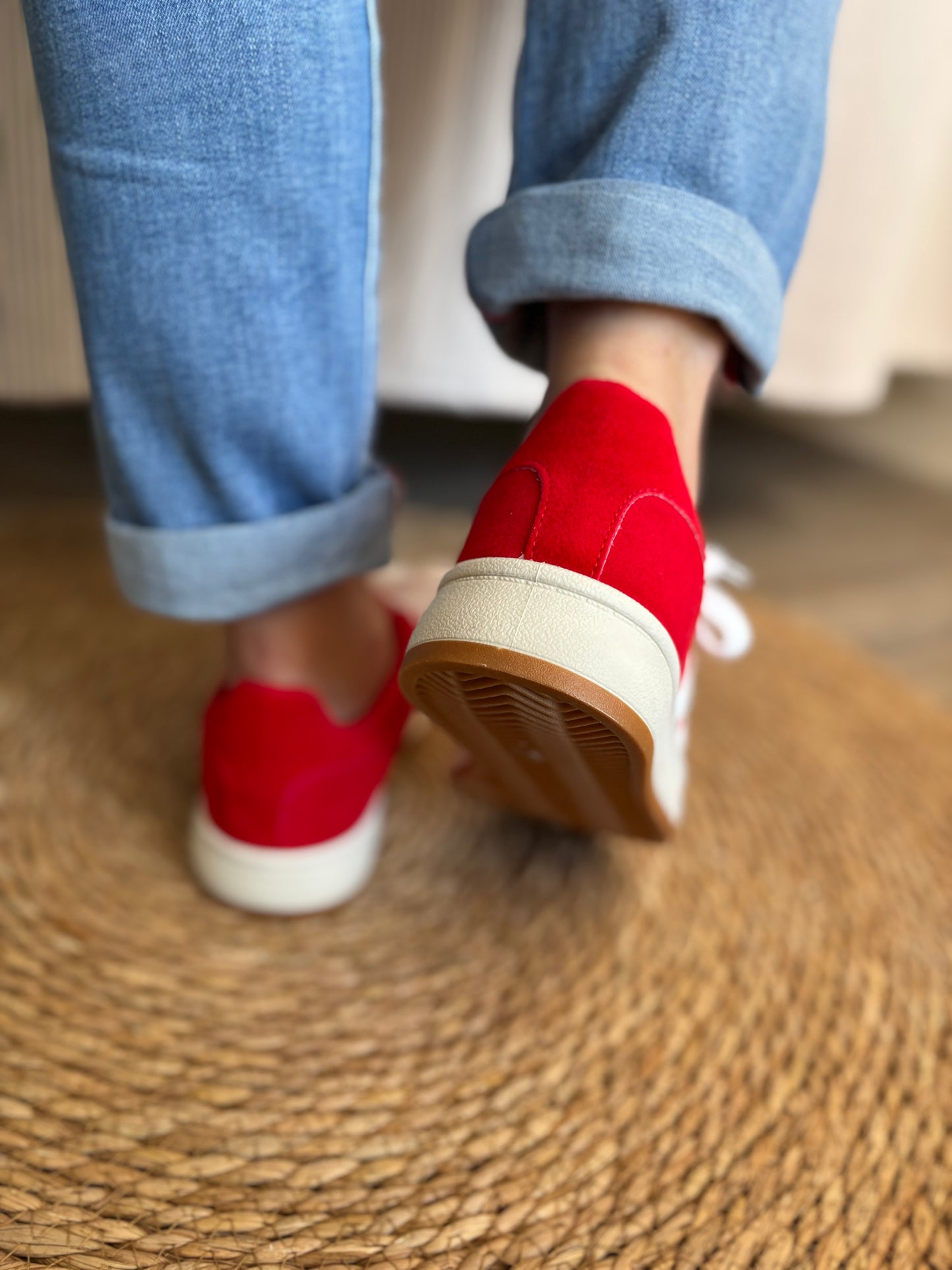 Les baskets Camille rouge