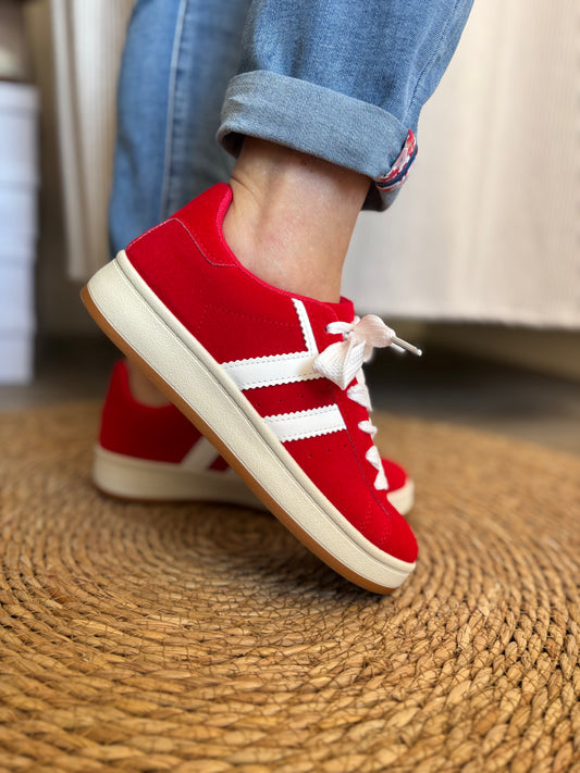 Les baskets Camille rouge