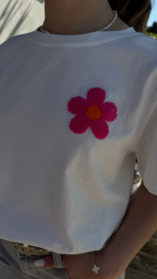 Tee-shirt Fleurette Rose