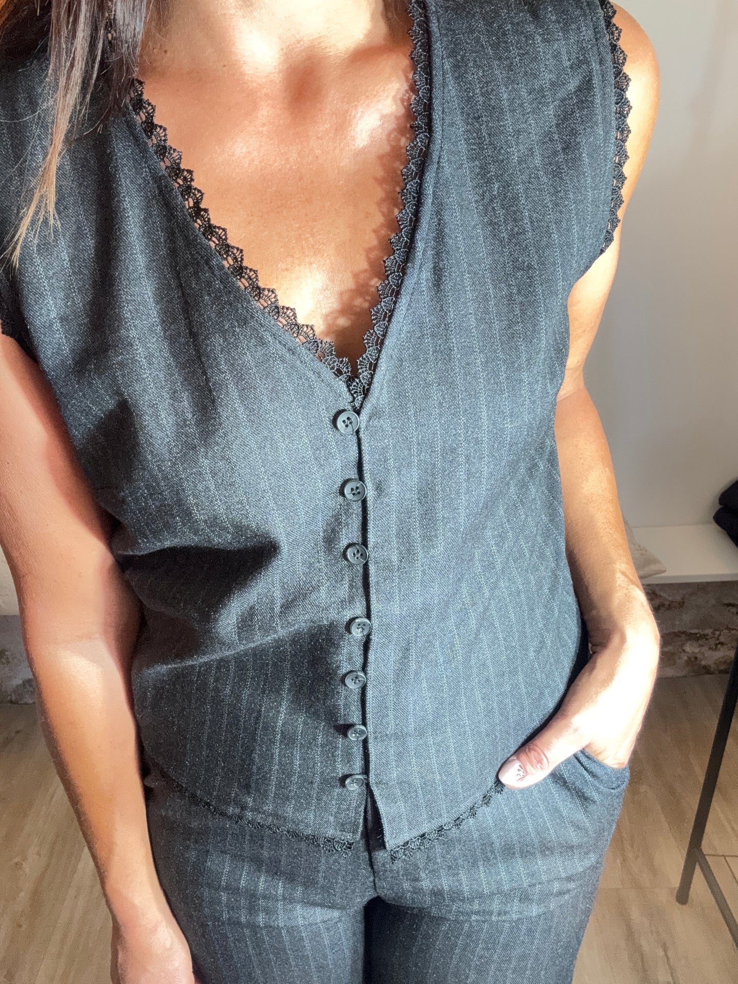 Gilet sans manche ensemble Pia