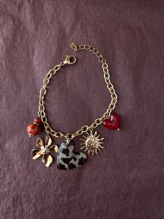 Le bracelet charm cœur Léo