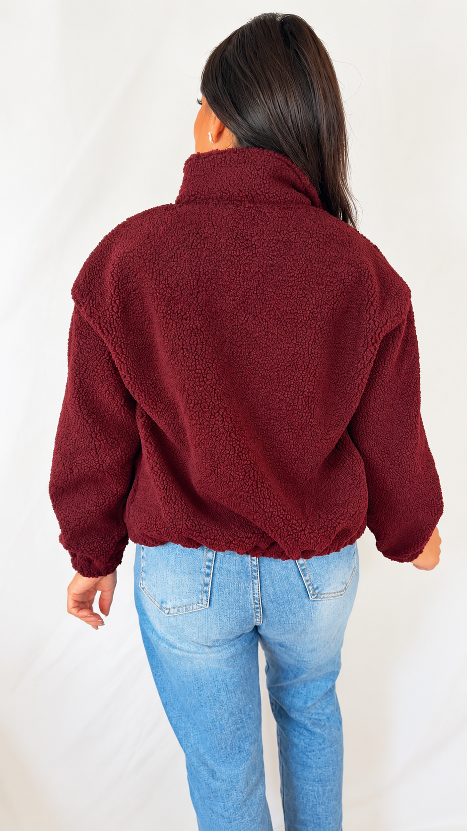 La veste sherpa bordeaux