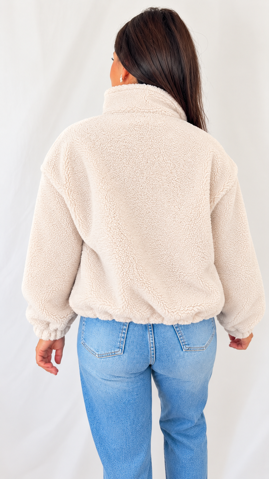 Veste sherpa écru