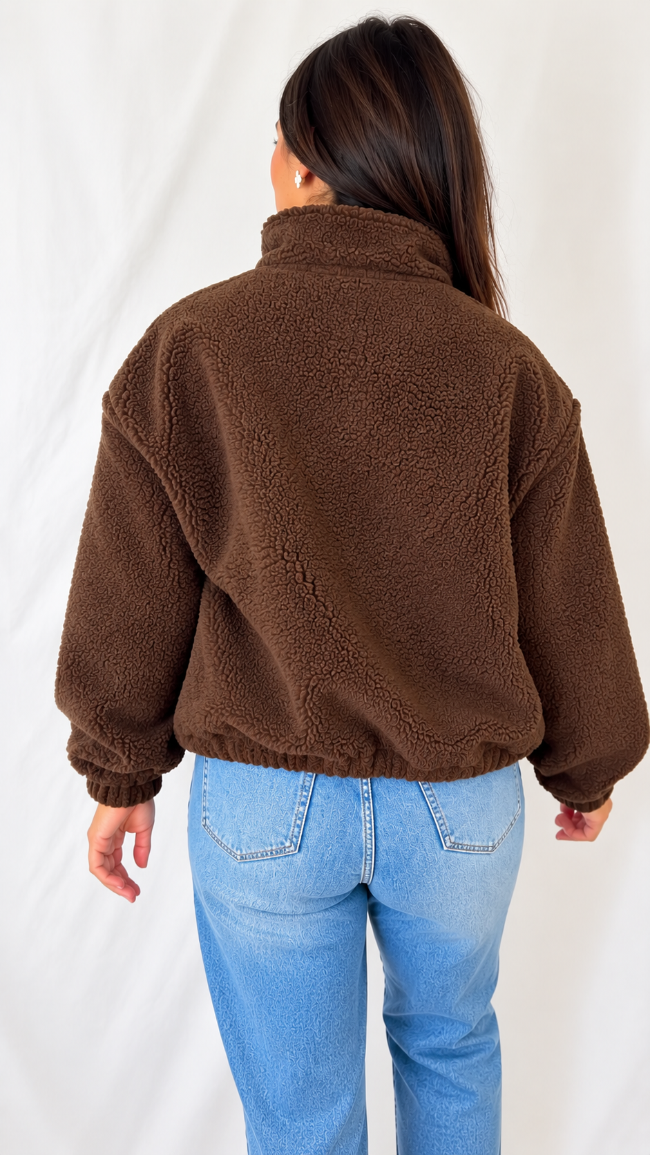 La veste sherpa marron