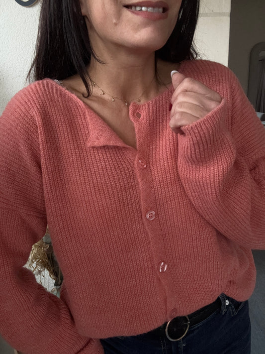 Le gilet Aramis rose