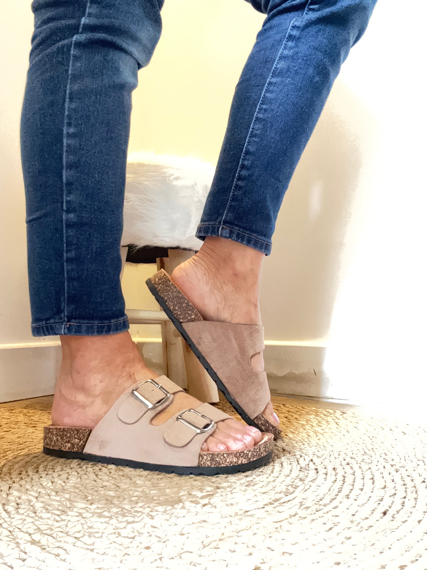 les mules Joye beige