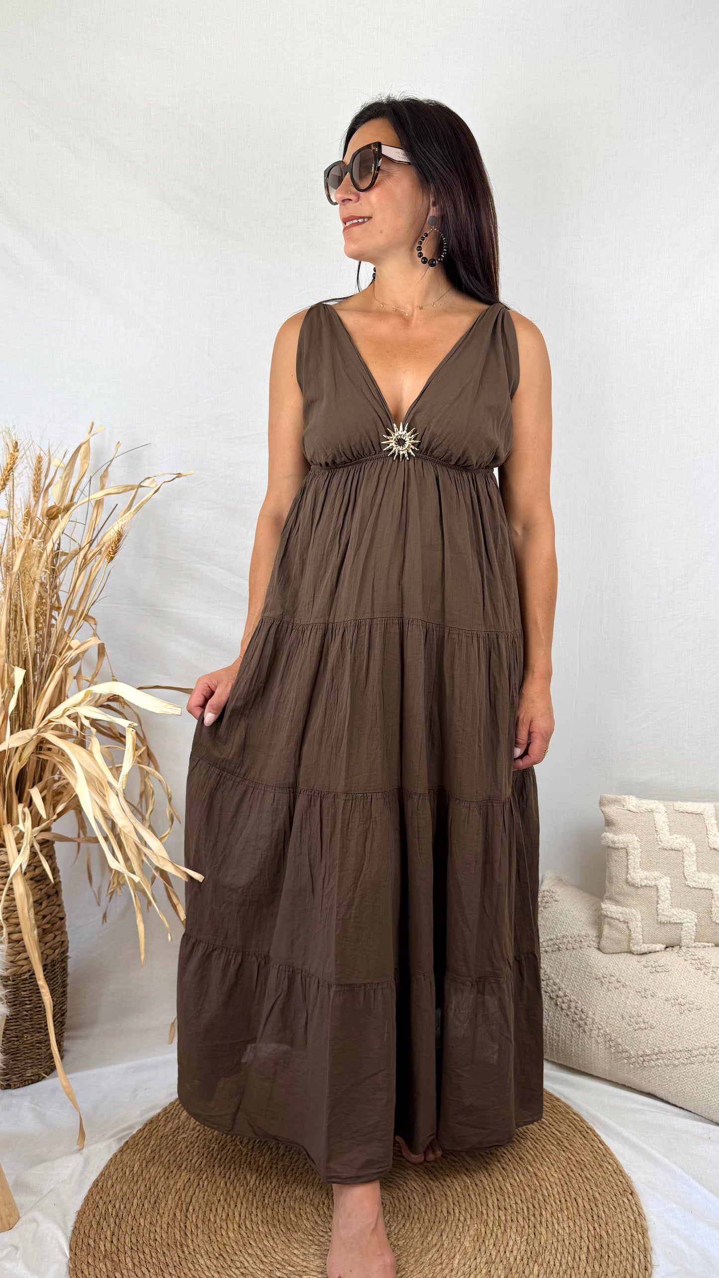 Robe Sandy longue choco