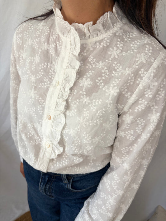 Chemise Adèle broderie fleurie