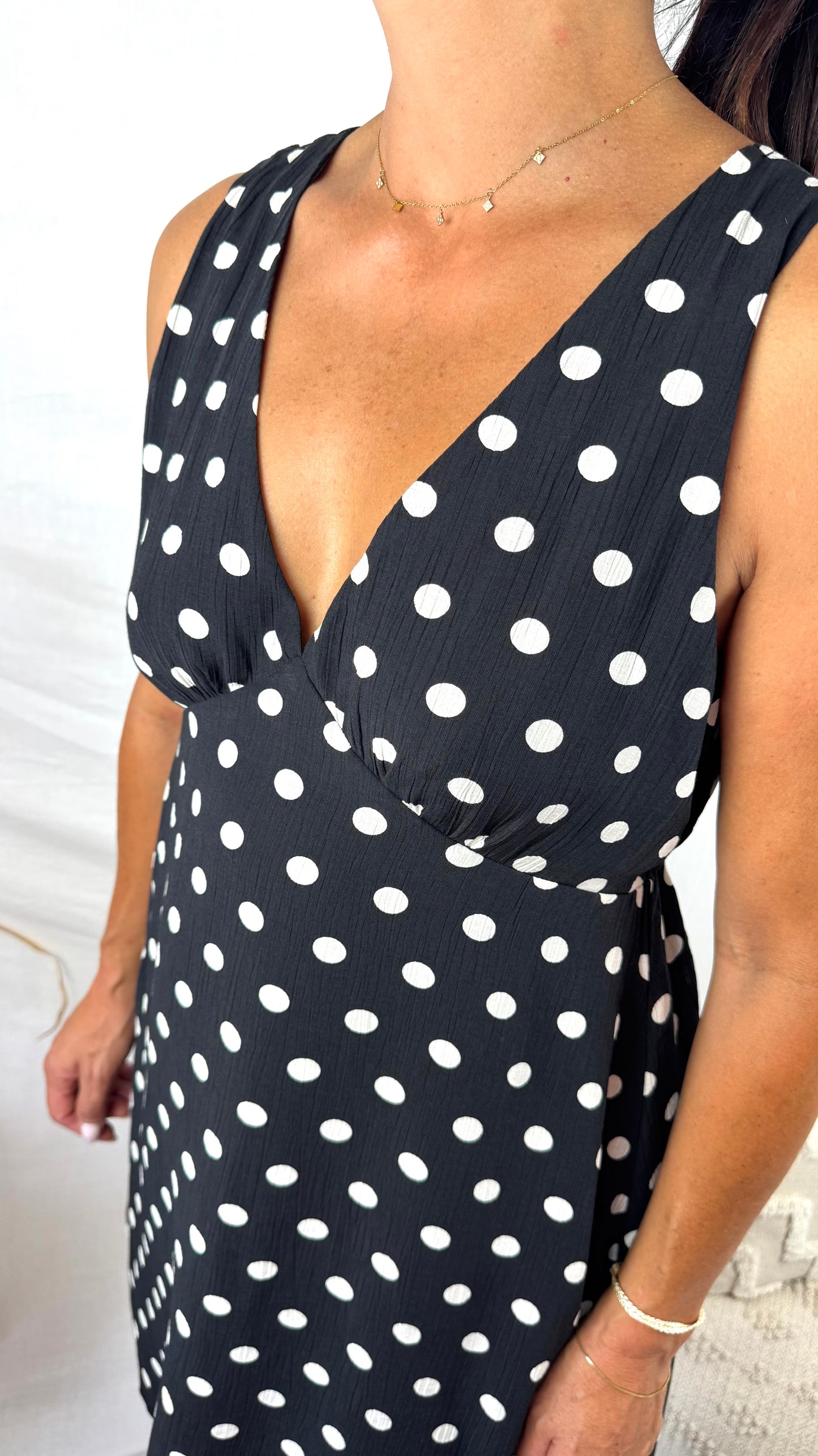 Robe Pretty Noire à Pois
