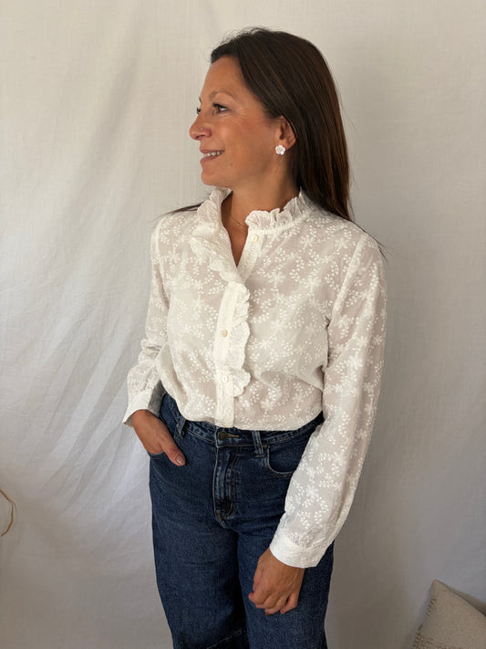 Chemise Adèle broderie fleurie