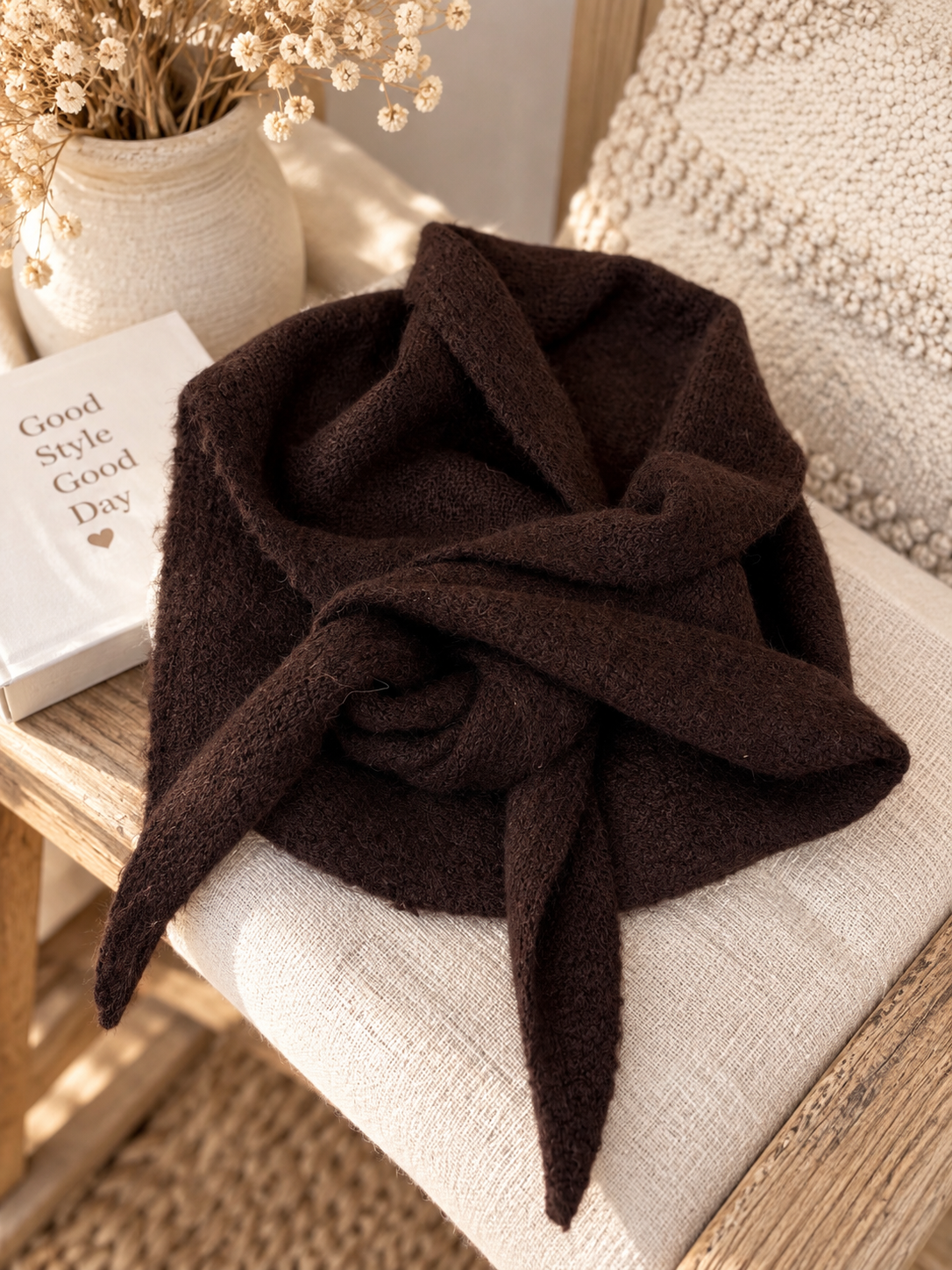 Foulard April marron