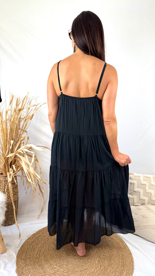 Robe Sandy longue noire