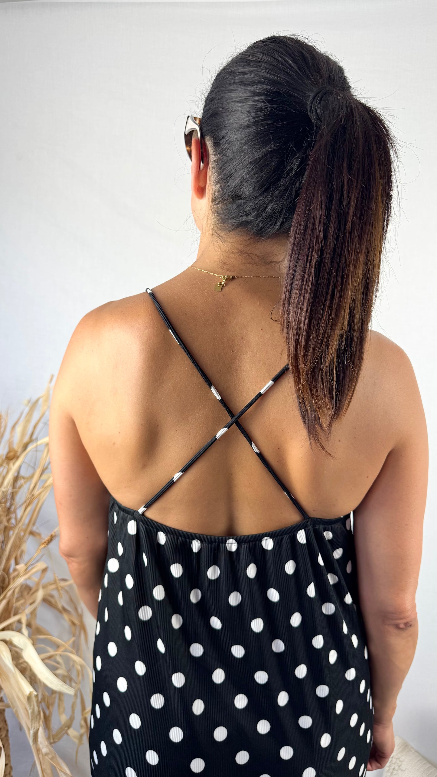 Robe April Noire à Pois