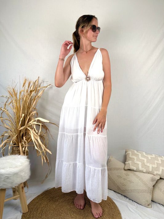 Robe Sandy longue blanche