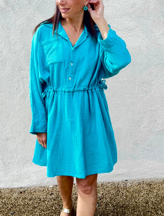 La robe Gazou bleu azur