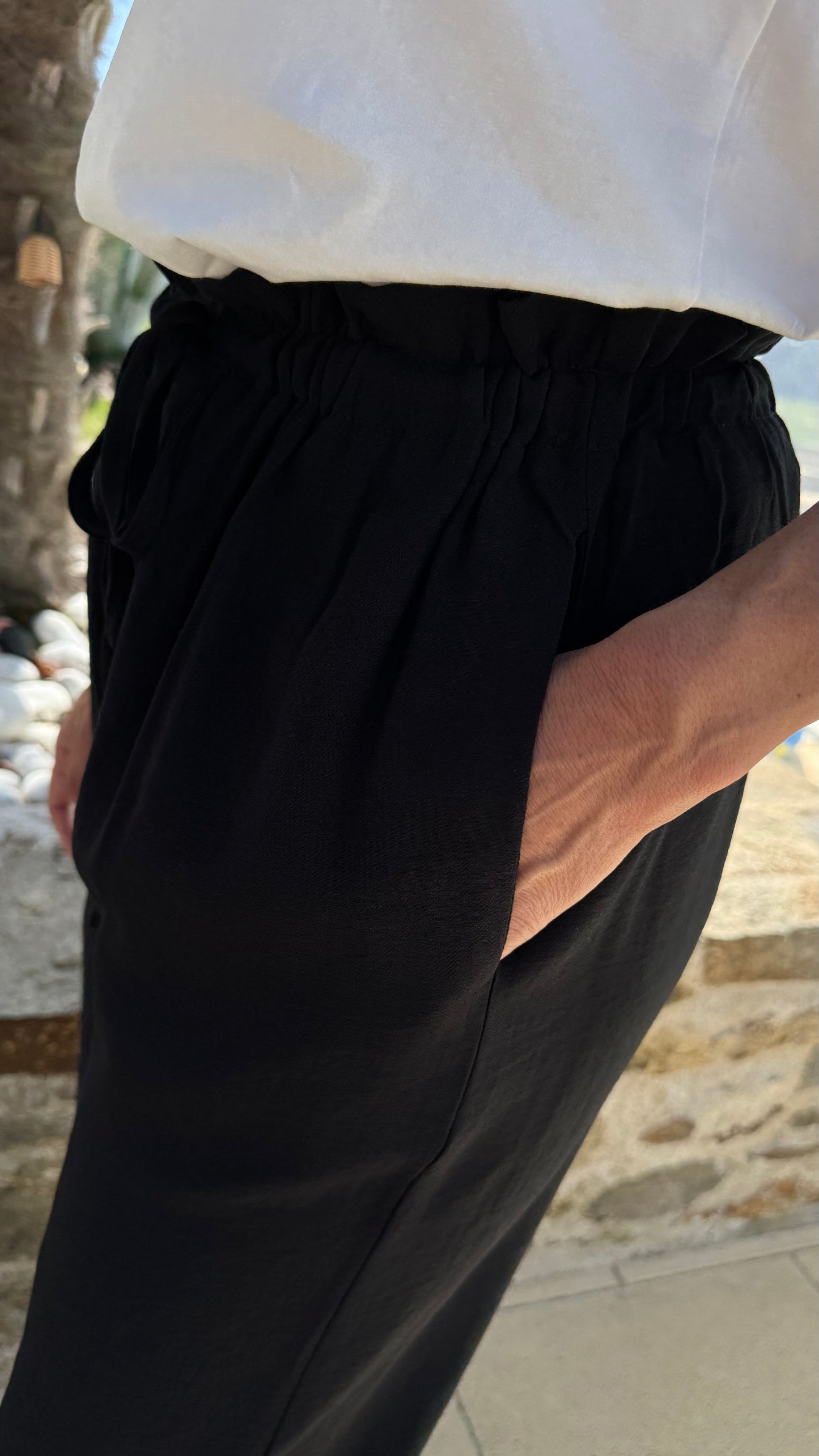 Pantalon fluide noir