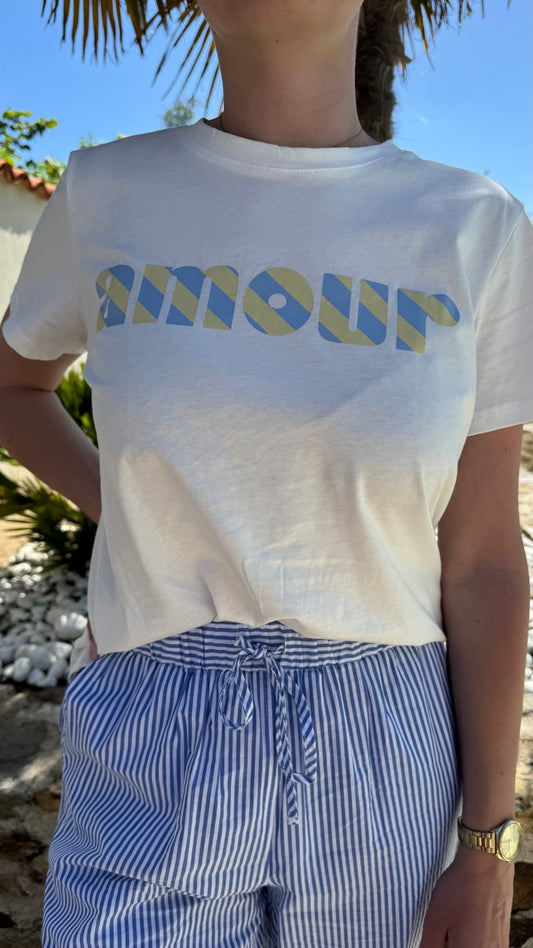 Tee-shirts amour bleu