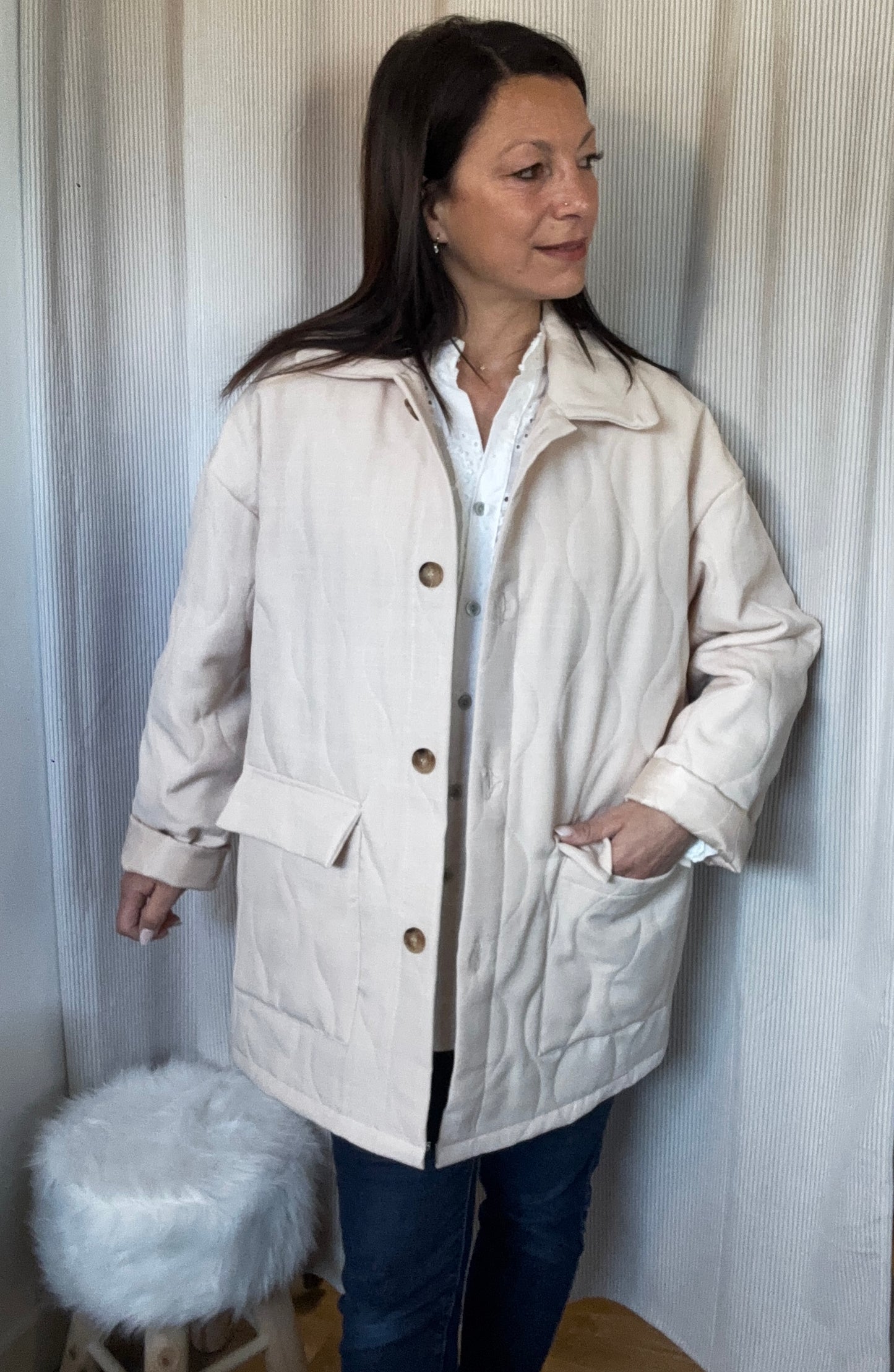 La veste Amélie beige