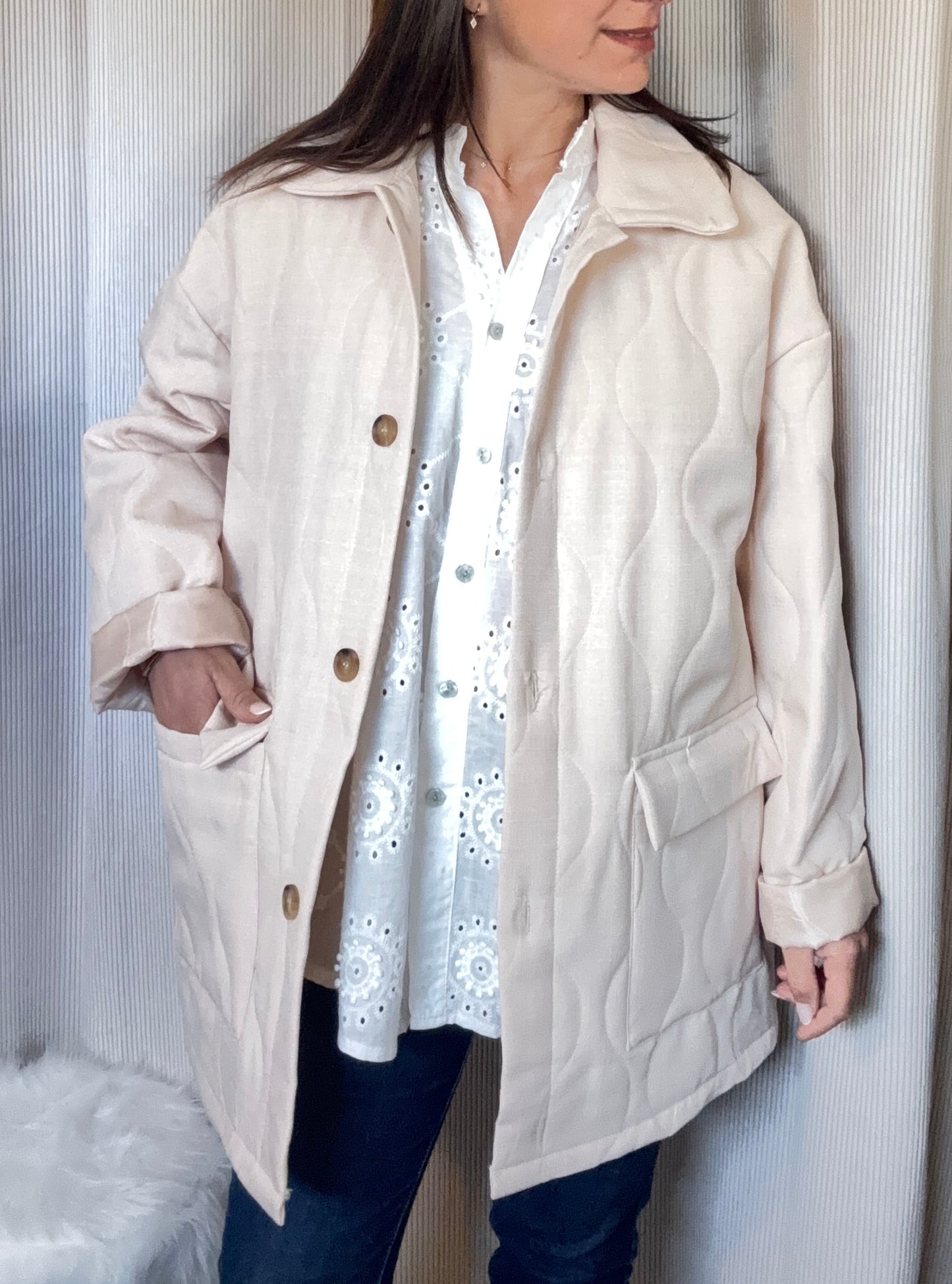 La veste Amélie beige
