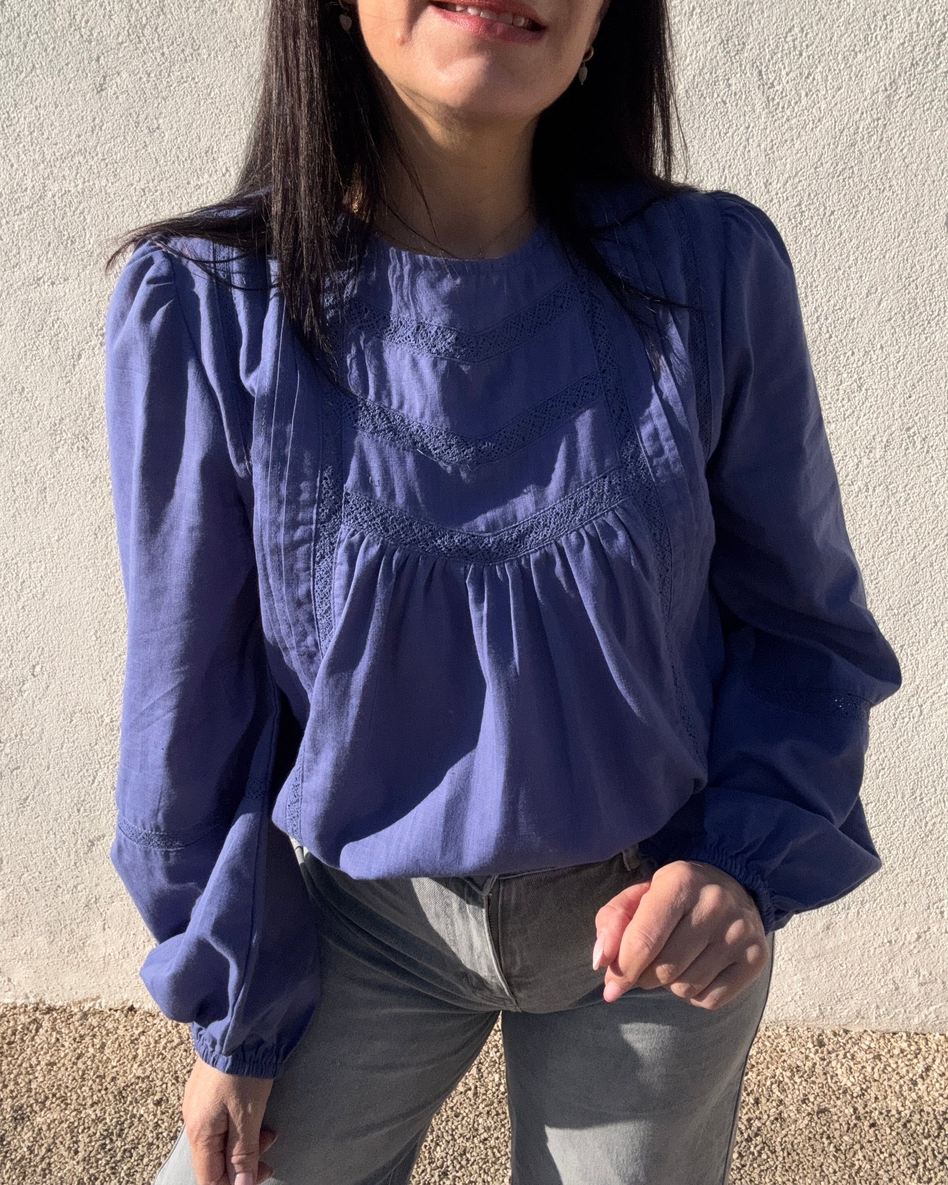 blouse lennie bleu lavande