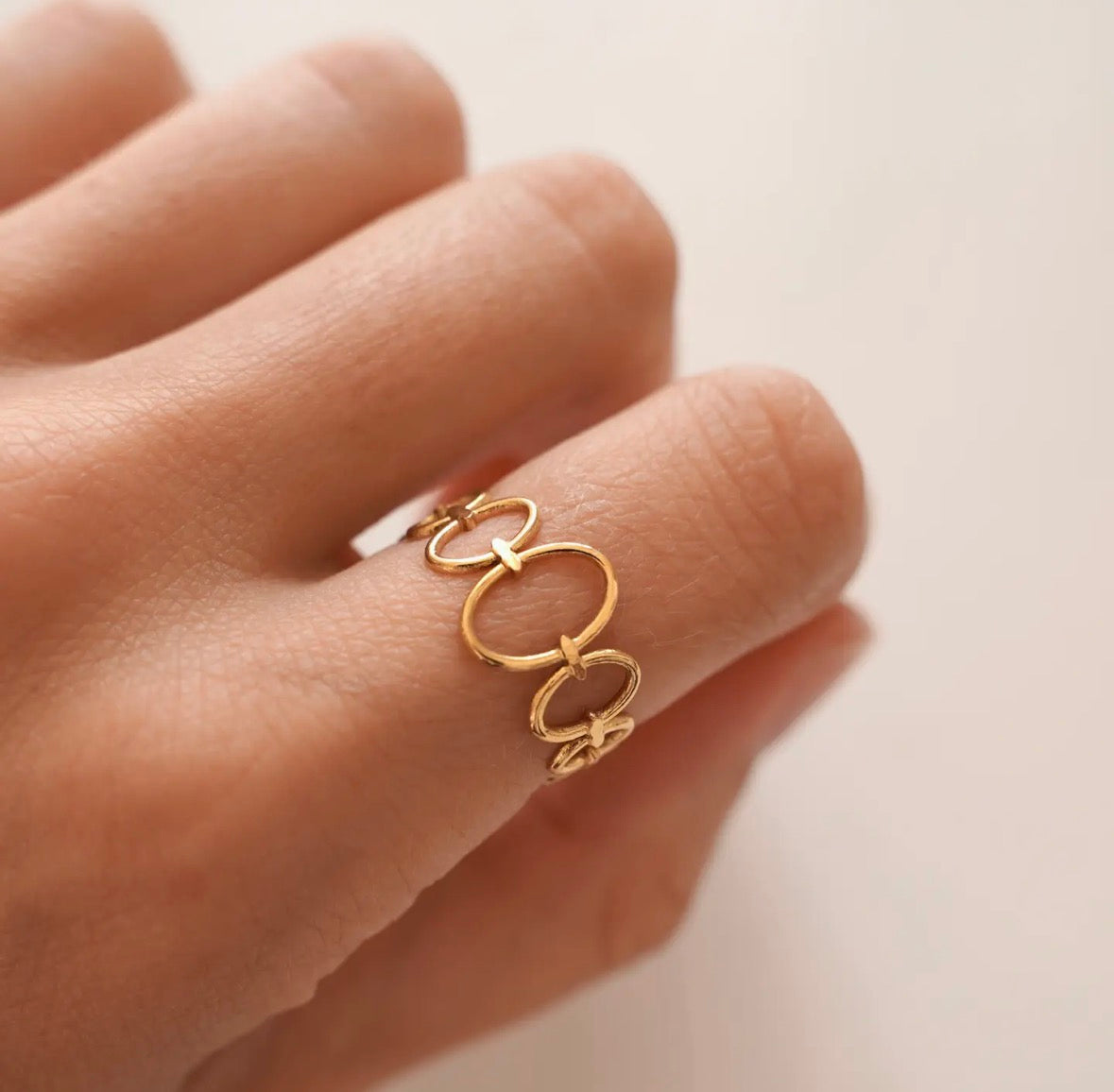 La bague Annaëlle - Bague ajustable en acier inoxydable