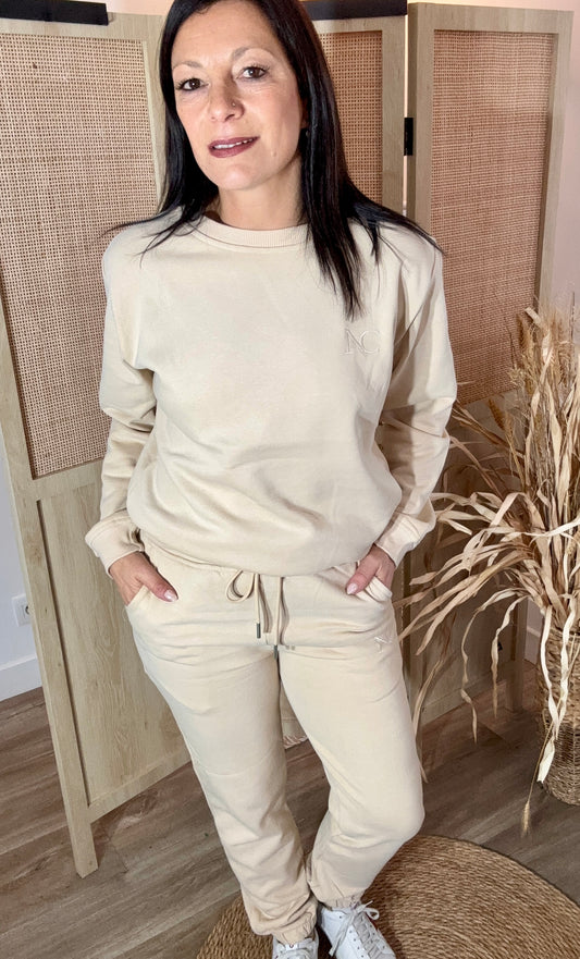 L’ensemble sportswear Teddy beige