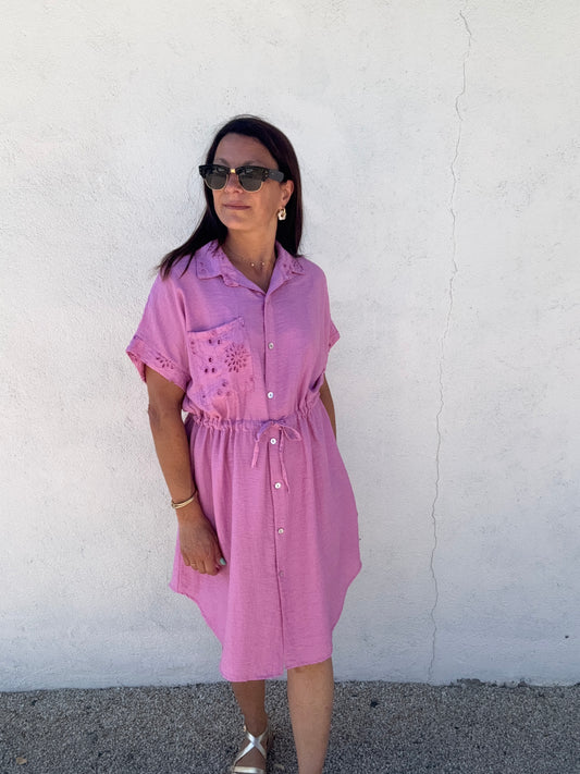 La robe Lilou framboise