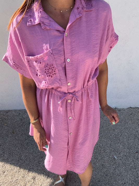 La robe Lilou framboise