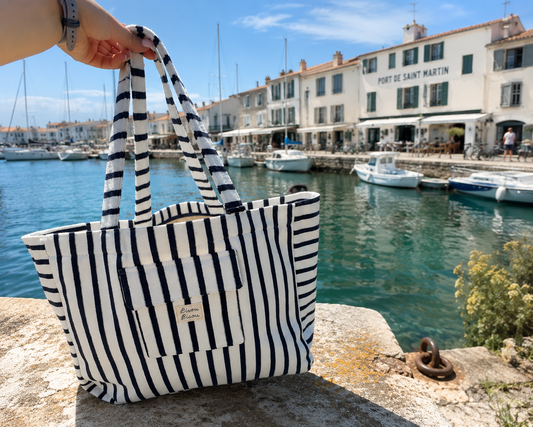 Sac Cabas Bisou Bisou Marin