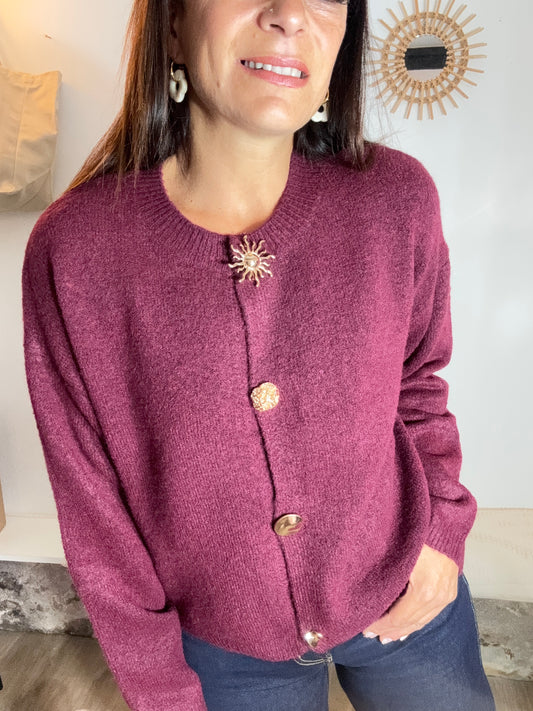 Le gilet Jeanne bordeaux