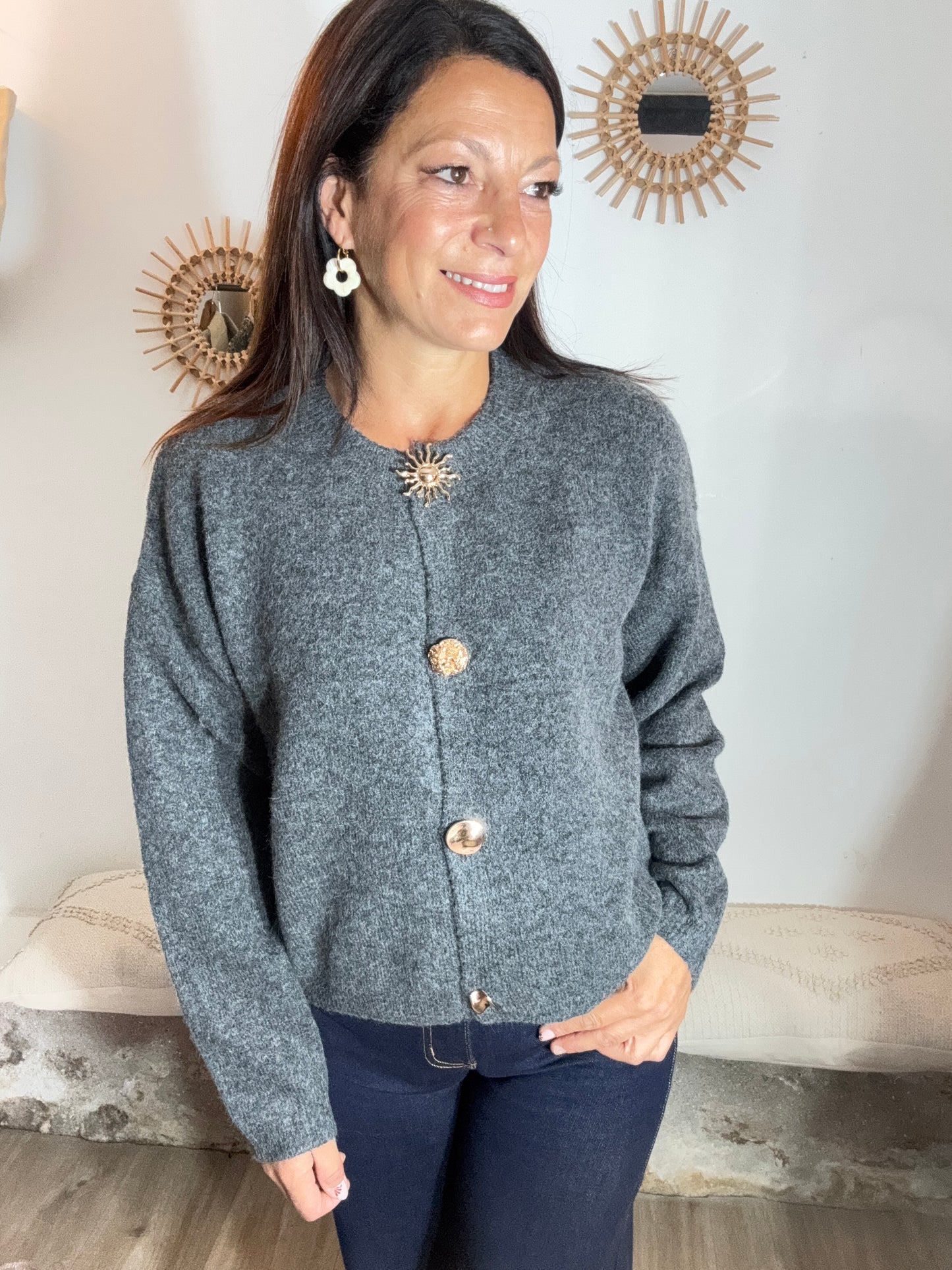 Le gilet Jeanne anthracite