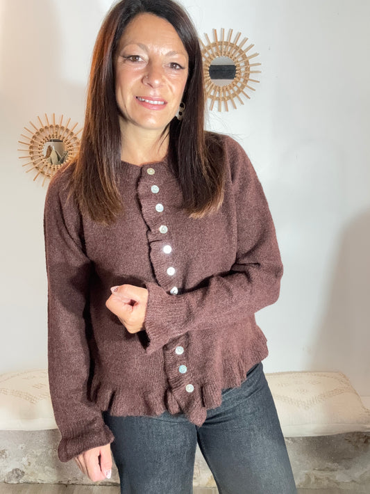 Le gilet Camille choco