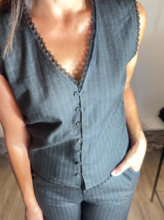 Gilet sans manche ensemble Pia