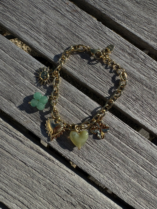 Le bracelet charms vert