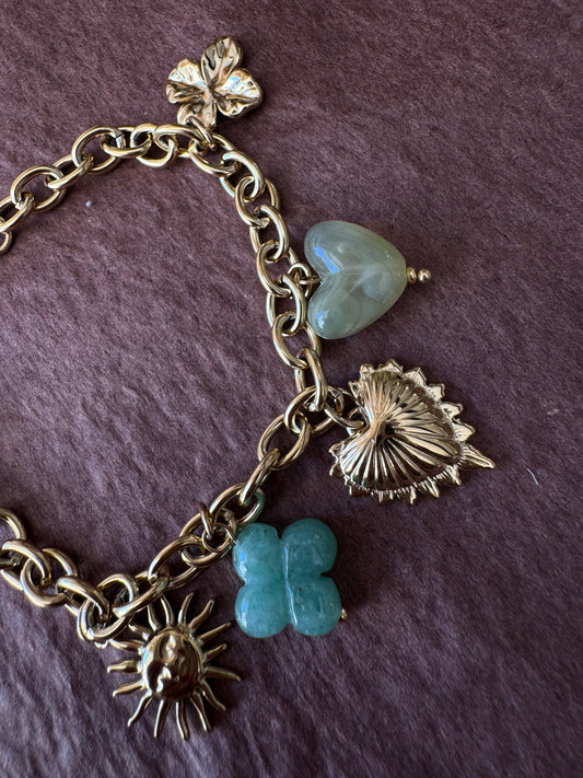 Le bracelet charms vert