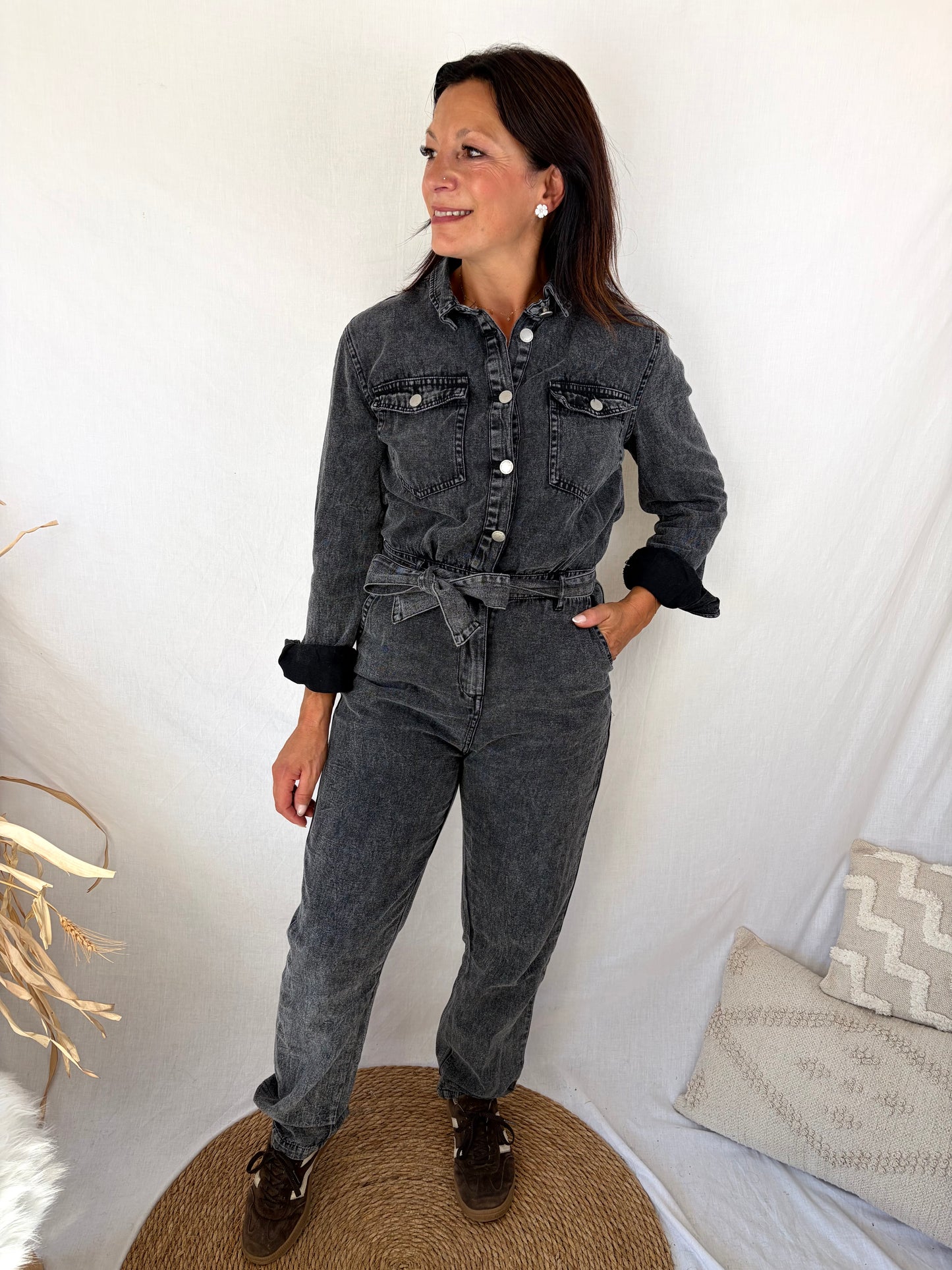 Combinaison femme en denim Orphée
