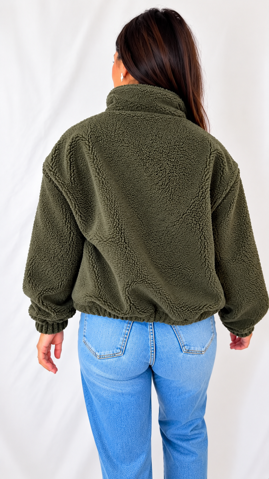 La veste sherpa kaki