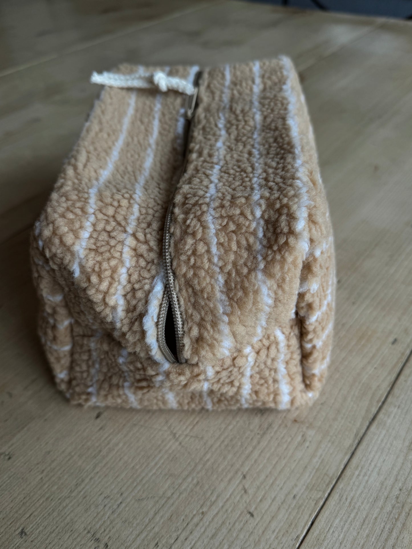 Trousse amour camel/blanc