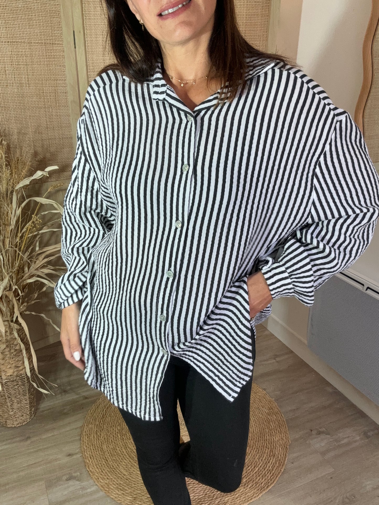 Chemise rayée oversize