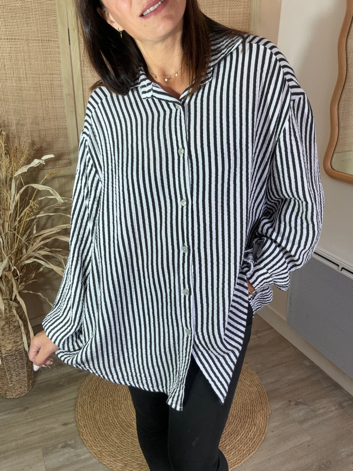 Chemise rayée oversize