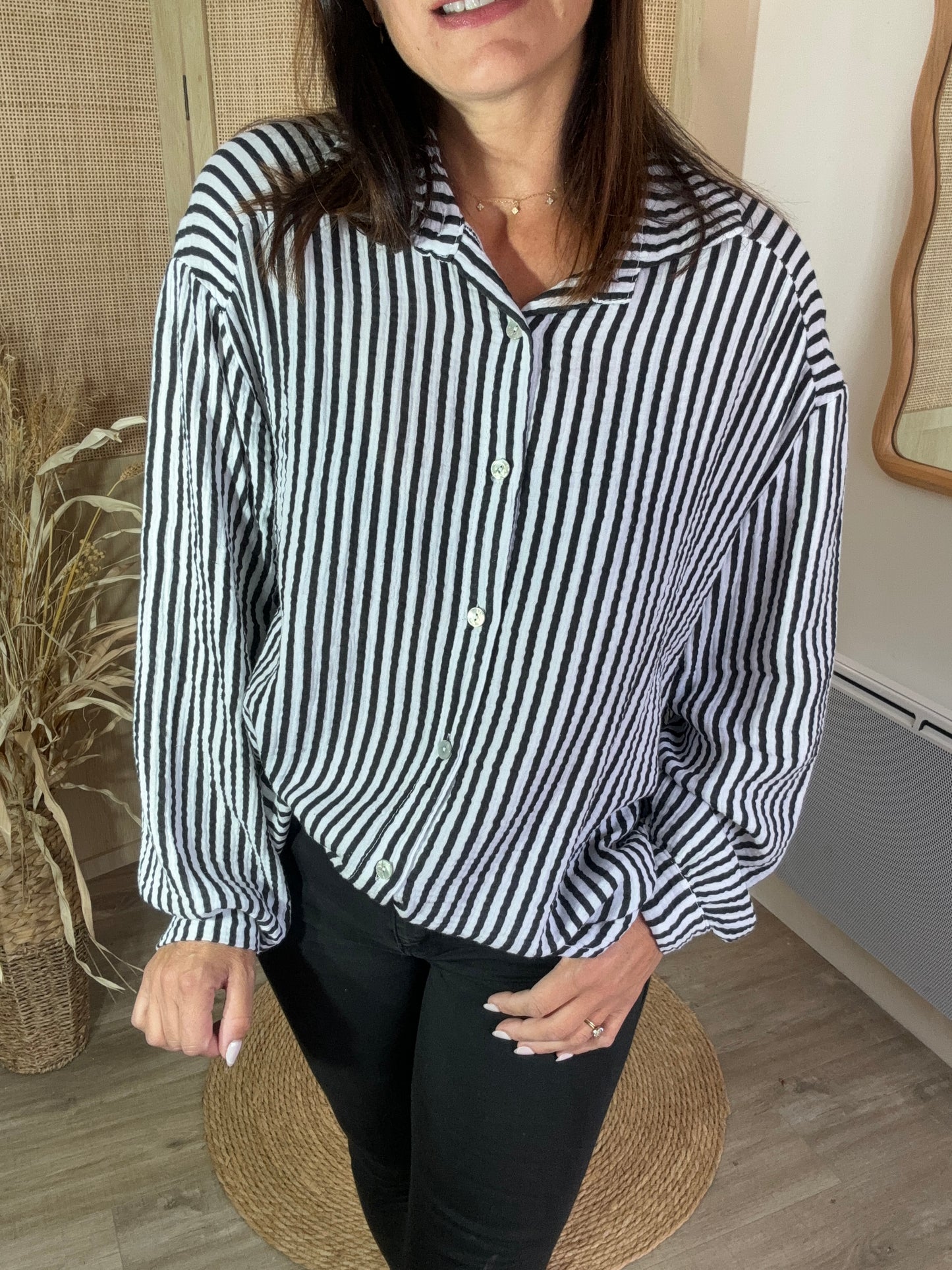 Chemise rayée oversize