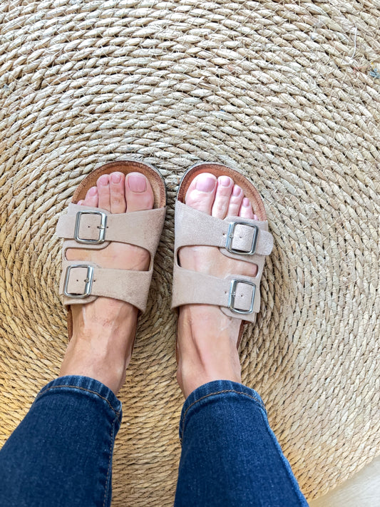 les mules Joye beige