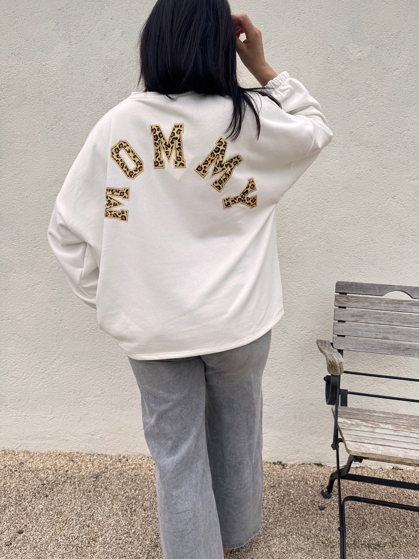 Le sweat mommy inscription léopard