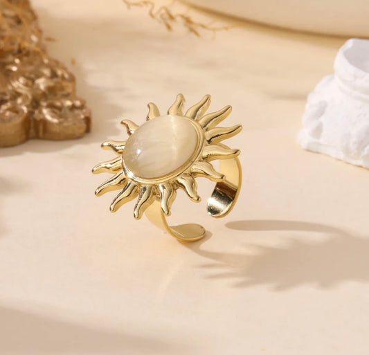 la bague soleil nacrée